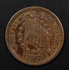 1863 Flag of Our Union, Shoot Him on the Spot, Civil War Token! F 207-410.