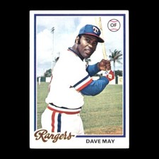 Dave May 1978 Topps Texas Rangers #362 Set Break NICE!