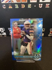 Malik Willis 2022 Bowman University BLAU CHROM REFRAKTOR #/199 B2-T12 - Bild 1 von 2