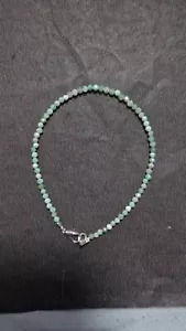 Chrysoprase gemstone 3 mm round beads 925 silver 10" string Cating Bracelets - Picture 1 of 8