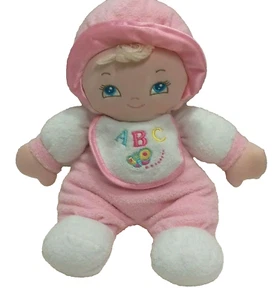 Goldberger Baby's First Bundle Of Joy Soft Doll Plush Pink Doll ABC Terry Cloth - Picture 1 of 5