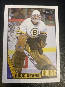 1987-88 OPC #147 DOUG KEANS Boston Bruins O-Pee-Chee NHL Goalie SHARP LA Kings