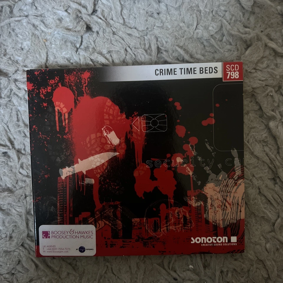 Alan Fillip CRIME TIME BEDS Soundtrack Library CD Digipak Suspense Action Danger - Image 1 of 3