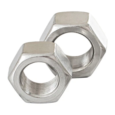A2 STAINLESS HEX LOCK NUTS SCREW NUT BOTH FINE PITCH & LEFT HAND THREADED M8-M20 - Image 1 of 4