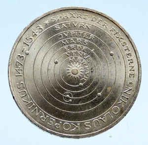 1973 GERMANY German COPERNICUS ANNIVERSARY OLD Vintage Silver 5 Mark Coin i94536 - Picture 1 of 3