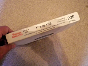 Virginia Abrasives Shop Roll 1" X 50 Yards 220 Grit medium Aluminum Oxide Cloth - Picture 1 of 4