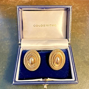 8.2g C19th Antique Victorian Solid 15ct Gold Etruscan/Classical Revival Earrings - Picture 1 of 19