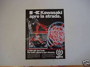 advertising Pubblicità 1983 MOTO KAWASAKI Z 550 GP UNI-