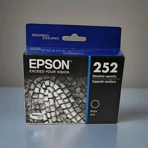 Genuine EPSON 252 Black Ink Cartridge NEW SEALED EXP 09/2020 A268 - Picture 1 of 5