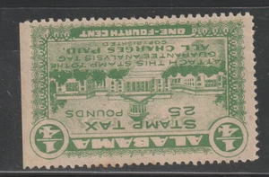 Sello fiscal verde Select Alabama 1931 25 lb MH enorme venta 1c ua123 - Imagen 1 de 1