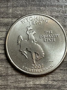 2007 D Wyoming State Quarter Uncirculated US Mint - Picture 1 of 2