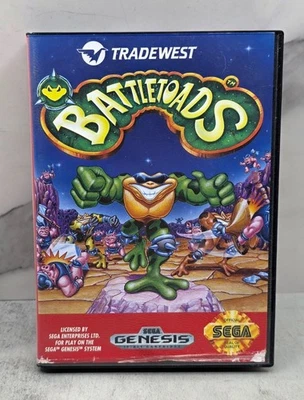 Battletoads Sega Genesis Game W/ Case and Manual Tested & Works Clean Cart - Image 1 of 4