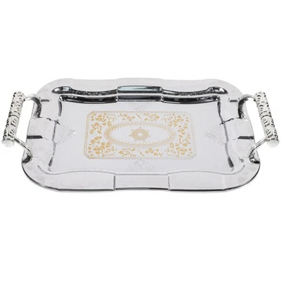 Vassoi Da Portata Vassoio Servizio D'argento Condimento Che Serve - Immagine 1 di 4