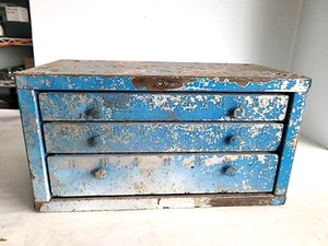 Grey Blue  HUOT 3 Drawer, Drill Bits 15x 7.5x 8  - Picture 1 of 12