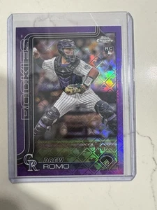2025 Topps Chrome Drew Romo RC #124 Purple Logofractor /250 - Picture 1 of 2