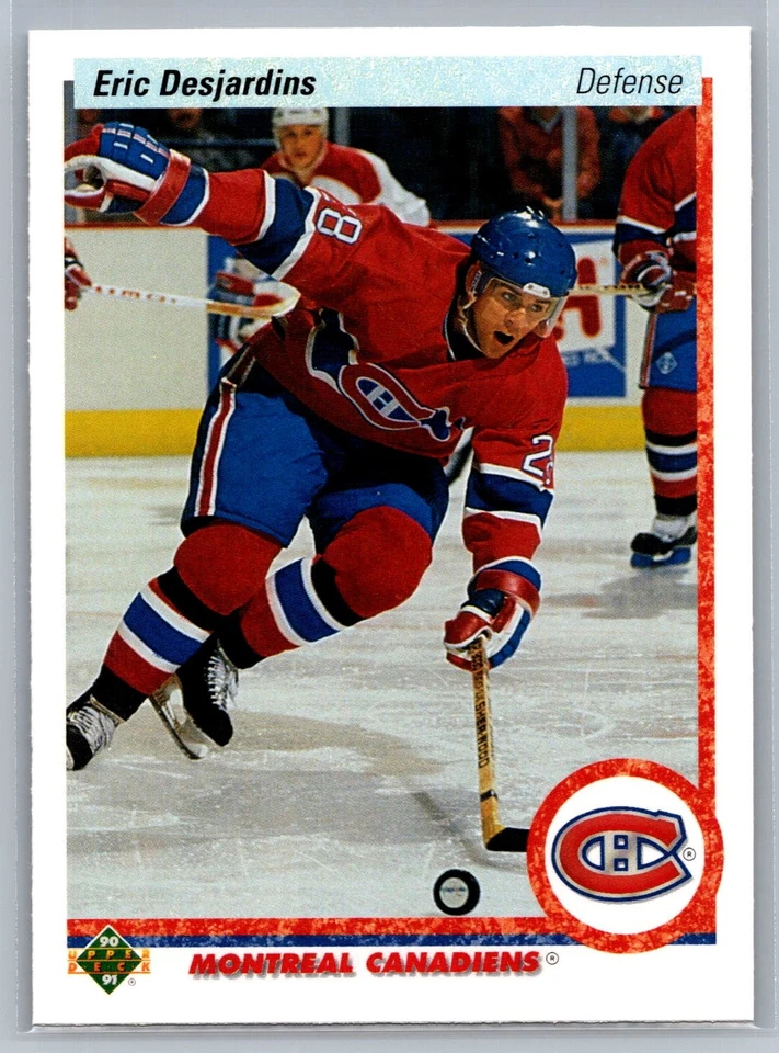 1990-91 Upper Deck #428 Eric Desjardins Montreal Canadiens - Image 1 of 2