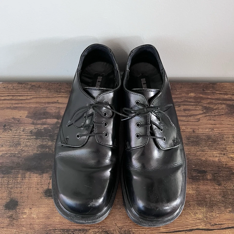 Dr. Martens Men’s 7 Black Leather Oxford Shoes Lace Up Work Casual - Image 1 of 4