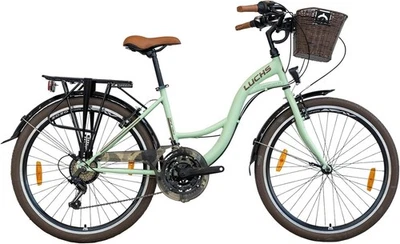 LUCHS 28" Feline Citybike Mintgrün – Hollandrad 21 Gang, Mädchen- & Damenfahrrad - Bild 1 von 4