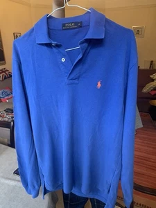 Polo Ralph Lauren Blue Long Sleeve Polo Original - Picture 1 of 6