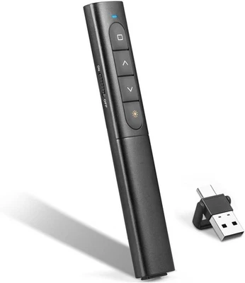 Usb/Type-C 2 in 1 Presentation Clicker for Powerpoint, Hyperlink Volume Control  - image 1 of 4