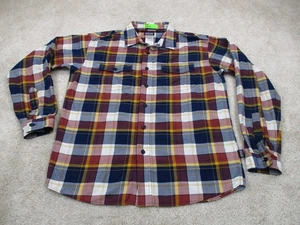 Patagonia Shirt Mens Medium Long Sleeved Buckshot Cotton Blend Flannel Button Up - Picture 1 of 11