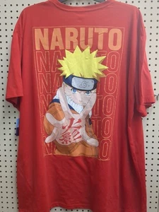 Naruto Masashi Kishimoto Graphic T-shirt 5X Red - Picture 1 of 5