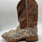 Bottes western homme Cody James Python BB28 marron cuir beige taille 11 EE