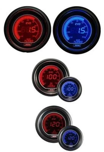 Prosport 52mm EVO Car Boost 3 Bar Oil Pressure Oil Temp Red Blue Gauges - Picture 1 of 1