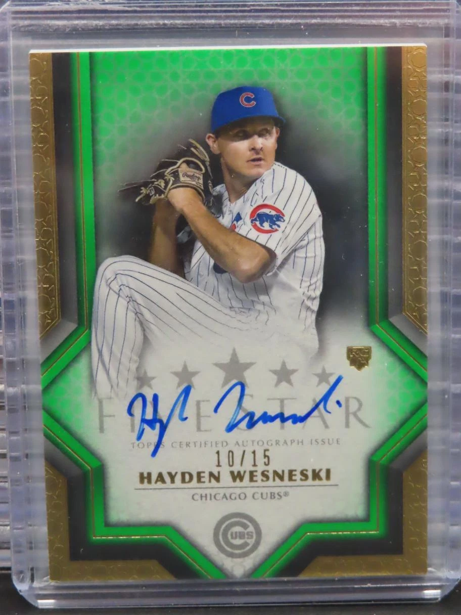 2023 Topps Five Star Hayden Wesneski Green Rookie Autograph Auto RC #10/15