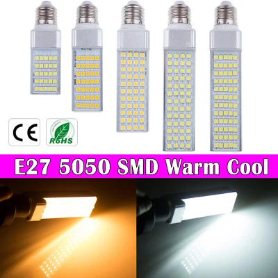 New E27 G24 3528 5050 SMD LED Spot Down Corn Light Tube Bulb Lamp Warm Day White - Image 1 of 4