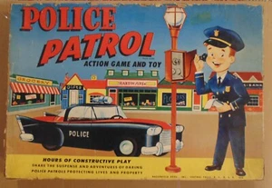 VINTAGE HASBRO POLICE PATROL SPIEL 1950ER #2616X200 SEHR SCHÖN! KOMPLETT, SPIELBAR - Bild 1 von 10