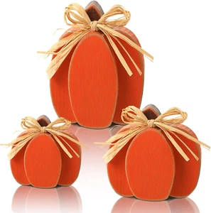 3 Pcs Thanksgiving Pumpkin Decor Fall Decor Autumn Farmhouse Sign Rustic Tiered - Picture 1 of 12