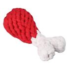 Chicken Leg Shape Dog Rope Toy for Gentle Chewers Red Puppy Cat Chew Toys
