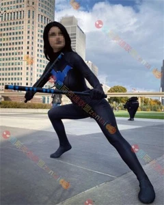 Lady Nightwing Jumpsuit Cosplay Costume Superhero Woman Bodysuit Halloween Props - Picture 1 of 6