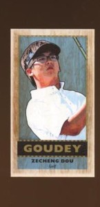 2018 Upper Deck Goodwin Champions Goudey Mini Wood Lumberjack #G42 Zecheng Dou