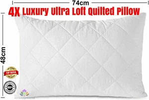Nuevas almohadas acolchadas de lujo ultra suaves jumbo súper rebote extra llenas Reino Unido - Imagen 1 de 3