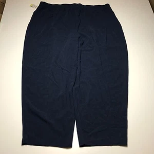 Fashion Bug Plus Pants Womens Size 30/32W Ocean Waves Navy Pull On Tapered NWT - Picture 1 of 12