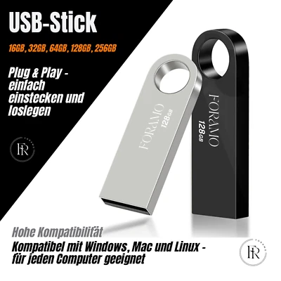 FORAMO USB Stick Flash Drive Speicher medium 32GB 64GB 128GB Memorystick Speicherstick