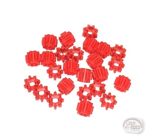 LEGO Technic - 20 x 8T Dual Face Gear w/o Friction - New - Red - (11955, EV3) - Picture 1 of 3
