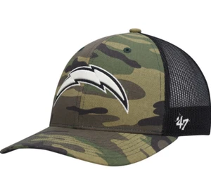 Los Angeles Chargers '47 Brand Camo Trucker Adjustable Backstrap Hat - Picture 1 of 2