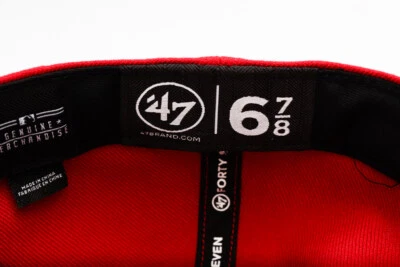 MLB Los Angeles Angels California Halo Red Navy 47BRAND Fitted Baseball Cap Pro - Image 1 of 4