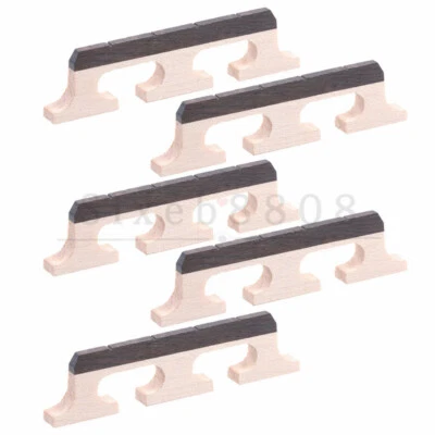 5pcs Maple Ebony Bridge For 4 String Banjo Part - Image 1 of 4
