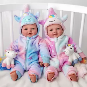 Baby Dolls Twins - 17'' Cute Soft Body Realistic Newborn Twin Dolls Real Life Ba - Picture 1 of 12