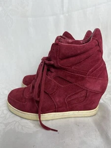 Ash Women Cool High-Top Wedge Sneaker Red Bootie Shoes Size 39 EU 8.5 US - Picture 1 of 13
