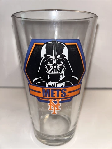 NWOT New York Mets Darth Vader Drinking Glass Pint MLB Cover
