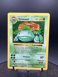 Shadowless Venusaur 15/102 Holo Base Set Pokemon Card Vintage WOTC - Picture 1 of 24