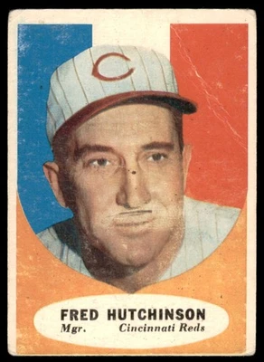 1961 Topps Fred Hutchinson Cincinnati Reds #135 F - arrugado/PL Foto 1 de 2