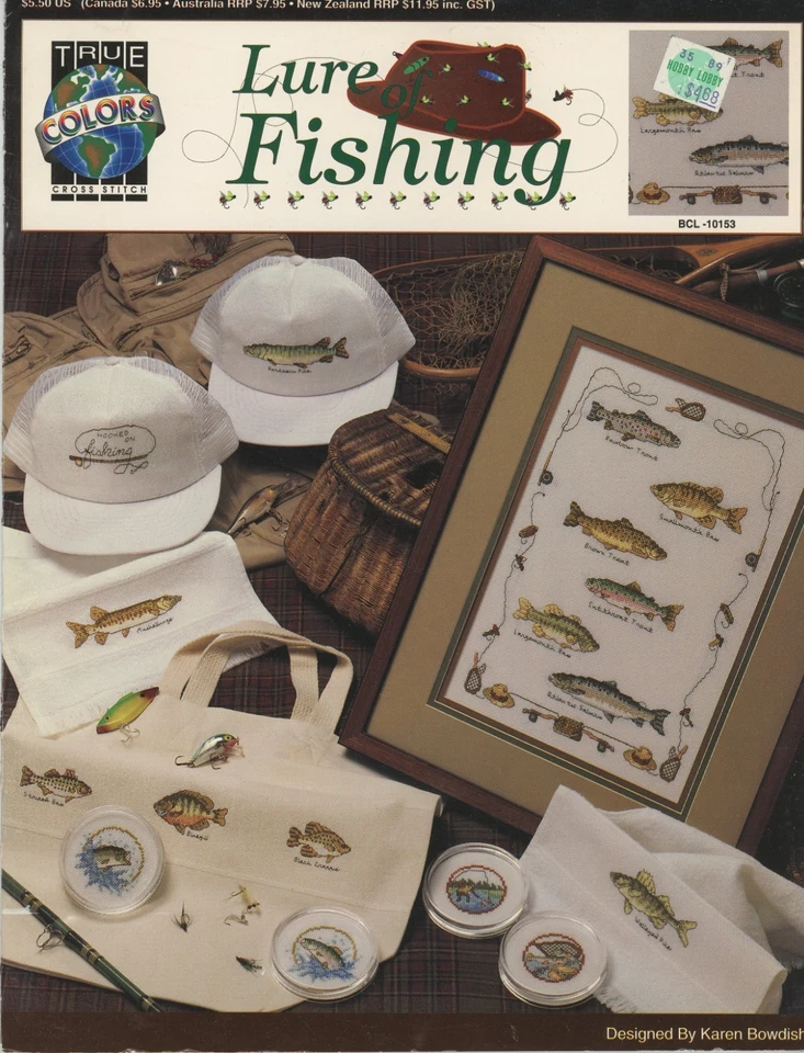 True Colors Lure of Fishing Counted Cross Stitch Pattern - Image 1 of 1