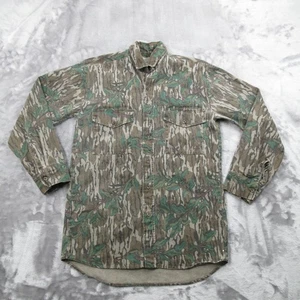 Vintage Mossy Oak Shirt Mens Small Camo Canvas Hunting Made USA Cotton Outdoors - Picture 1 of 11