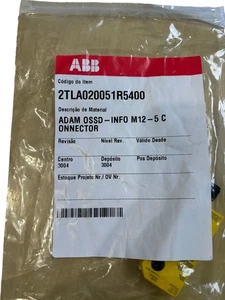 ABB Eden Safety Sensor 2TLA020051R5400 Adam OSSD-Info M12-5 Connector - Picture 1 of 3